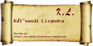 Kövesdi Lizandra névjegykártya